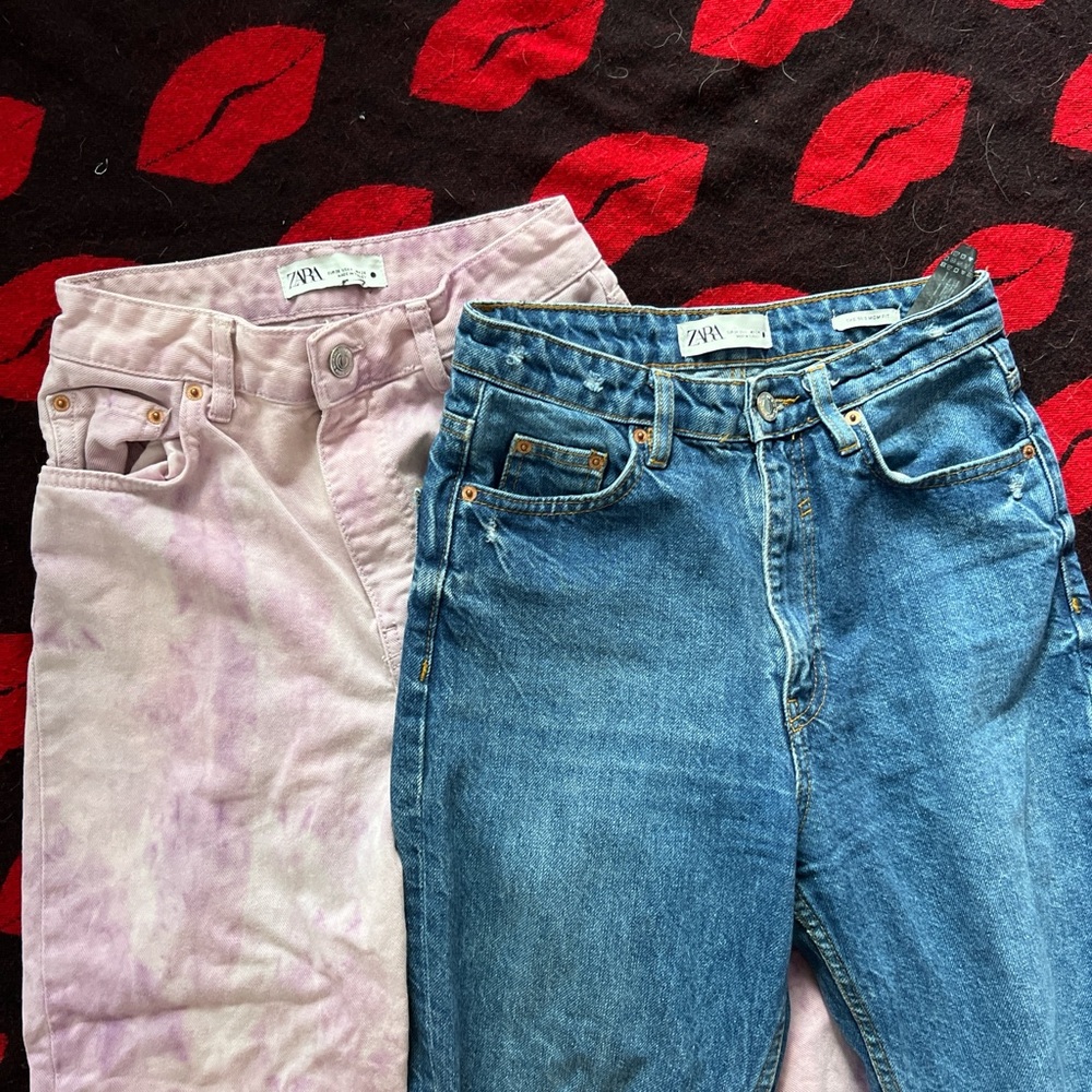 Two Zara high waisted jeans size 2 and 4